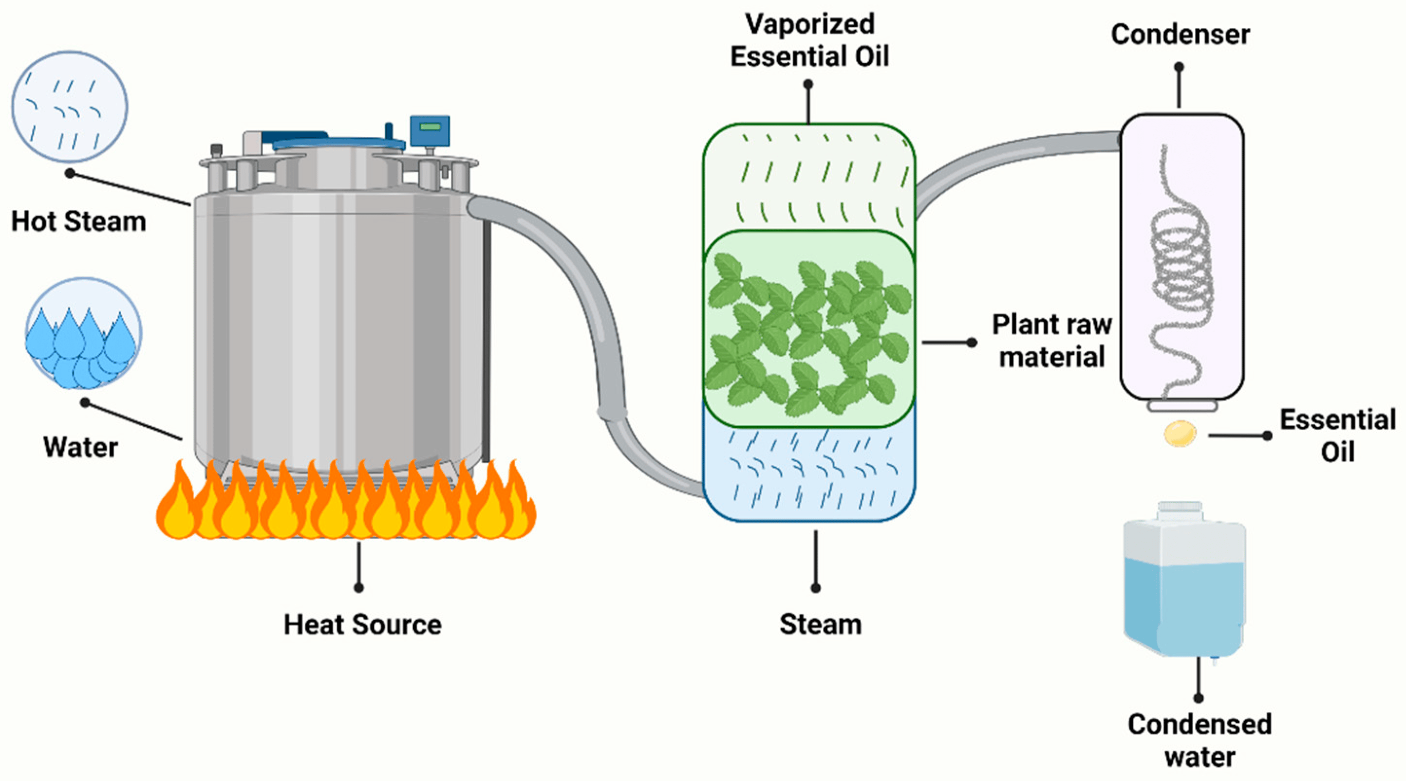 Steam distillation تقطیر با بخار