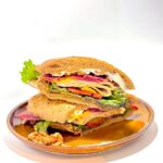 ساندویچ بیکن برای کافه غذا تریپ باکس